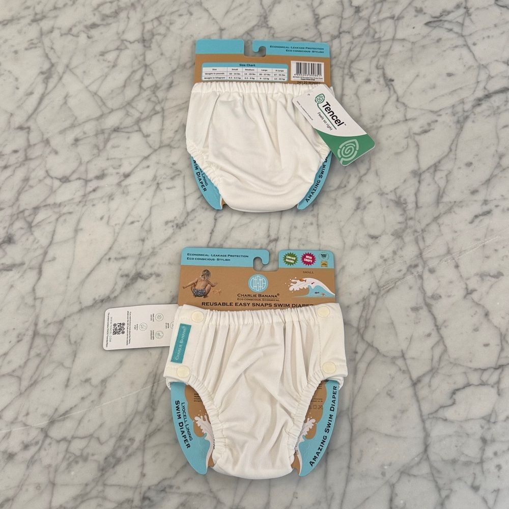 NWT Charlie Banana Swim Diaper Bundle Size Small 10-14 Lb Reusable